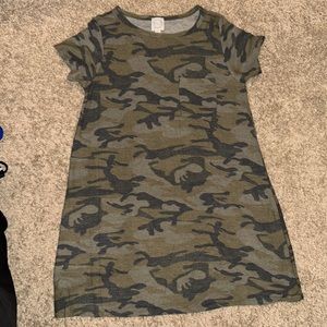 Camo shift dress